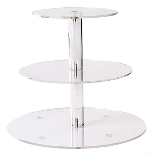 3-lagiges Acryl-Kuchenständer-Set für Desserts und Obst, perfekte Ergänzung für jede Partyeinrichtung von Bulevisiter