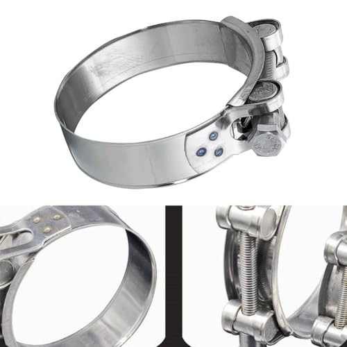 304 Edelstahl-Gelenkbolzenklemme, Schlauchschellen, Spannbereich 52–73 mm (52–55 mm) von Bulevisiter
