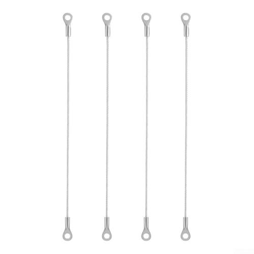 4 Stück Edelstahl Tür Schrank Rückhaltekabel mit Nylonummantelung für verstellbare geflochtene Kabelscharnierbegrenzer zur Vermeidung von Überöffnung von Bulevisiter