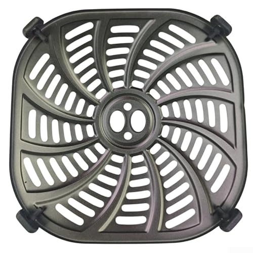 Air Fryer Plate Tray Carbon Steel Replacement with Corner Protectors for GAF798 GAF856, Kitchen Appliance Accessories, 22.6x22.6cm 24.4x24.4cm Black (24.4 * 24.4 cm) von Bulevisiter