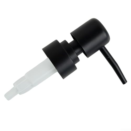 Badeflaschenpumpenkopf runde Form mit ABS-Konstruktion und 28 Gewindekompatibilität für Flüssigkeits- und Lotionspender, Auslaufschutz Design (Schwarz) von Bulevisiter