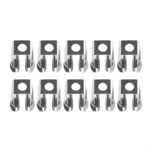 Bulevisiter 10 Stück schmale Bodenfeder-Frottee-Clips, robuste Manganstahl-Werkzeughalter für Garage, Schuppen, Terrasse, Schrank, Aufbewahrung, offene Metallfeder (12 mm) von Bulevisiter