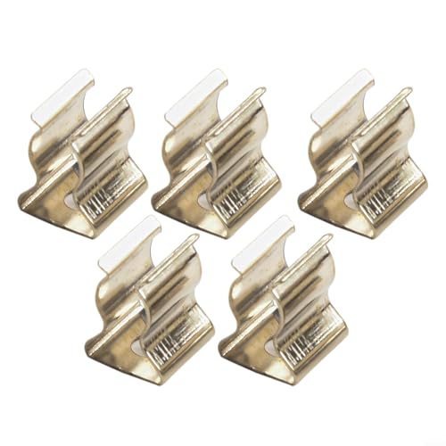 Bulevisiter 10 Stück schmale Bodenfeder-Frottee-Clips, robuste Manganstahl-Werkzeughalter für Garage, Schuppen, Terrasse, Schrank, Aufbewahrung, offene Metallfeder (6 mm) von Bulevisiter