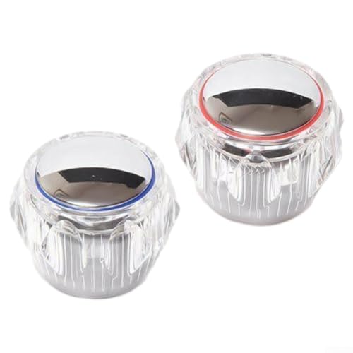 Bulevisiter 2 Sets Ersatz Bad Küche Spüle Wasserhahn, Standard Hot & Cold Tap Acryl Wasserhahn Top Head Cover, Wasserventil Spindel Ersatz Bulevisiter 2 Sets Ersatz Bad Küche Spüle Wasserhahn, Standard Hot & Cold Tap Acryl Wasserhahn Top Head Cover, Wasserventil Spindel Ersatz von Bulevisiter