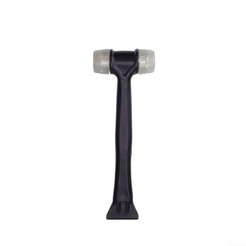Bulevisiter 2-in-1 Gummihammer mit ergonomischem Griff, Doppelzweck-Bauwerkzeug für Zuhause, Fenster, Tür, Installation, 29 cm (schwarz) von Bulevisiter