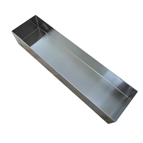Bulevisiter 40 × 10 cm Edelstahl-Tiramisu-Modell, ofenfeste Kuchenform, professionelles Backmodell, spülmaschinenfeste Backform, für Modell mit abnehmbarem Deckel (Silber1) von Bulevisiter