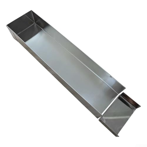 Bulevisiter 40 × 10 cm Edelstahl-Tiramisu-Modell, ofenfeste Kuchenform, professionelles Backmodell, spülmaschinenfeste Backform, für Modell mit abnehmbarem Deckel (Silber4) von Bulevisiter