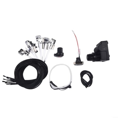 Bulevisiter BBQ Grill Elektronisches Zündmodul 4 Ausgänge System Ersatz-Kit mit Zünddrähten kompatibel, 463342620N Gasgrillteile (5 Köpfe) von Bulevisiter