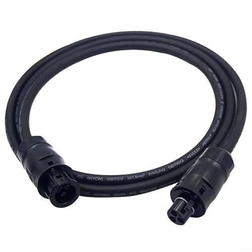 Bulevisiter BC01 Buchse auf Verlängerung Adapter Stromanschlusskabel H07RN-F 3x1,5mm² Gummi AC-Kabel für Wechselrichter und Balkon-Solaranlagen, Wetter und (10 Meter) von Bulevisiter