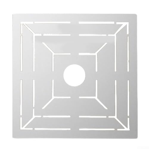 Bulevisiter Bodenablauf-Fliesenlineal aus Edelstahl und Karbonstahl, 90-Grad-Winkel zum Schneiden, Zeichnen und Layout, 200 x 200 mm, 300 x 300 mm (silber-groß) von Bulevisiter