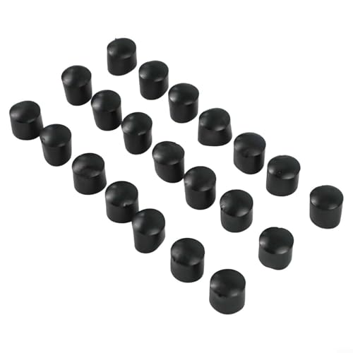 Bulevisiter Bodenschutz, Stuhlbeinkappe, 20 Stück, Gummihülsen, kratzfest, Möbelfüße, schwarz, PVC, rund, für Tische, Stühle, Heimgebrauch (14 mm) von Bulevisiter