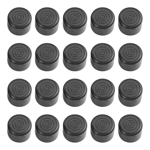 Bulevisiter Bodenschutz, Stuhlbeinkappe, 20 Stück, Gummihülsen, kratzfest, Möbelfüße, schwarz, PVC, rund, für Tische, Stühle, Heimgebrauch (25 mm) von Bulevisiter
