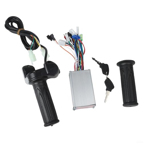 Bulevisiter Elektrisches Fahrradsteuerungssystem LCD Digitalanzeige Lenker Kit Bürstenloser Motor Steuermodul 250W Kompatibel mit 24V 36V 48V Batterie Smart Tempomat von Bulevisiter
