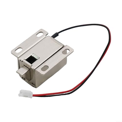 Bulevisiter Elektromagnetisches Schloss für Aktenschrank, Schublade, kompakt, 27 x 28 x 17,5 mm, elektrisches Schloss mit 4,4 mm Aktivitätsabstand, Kupferdraht (DC 24 V) von Bulevisiter