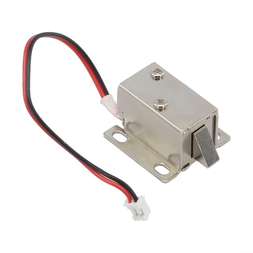 Bulevisiter Elektromagnetisches Schloss für Aktenschrank, Schublade, kompakt, 27 x 28 x 17,5 mm, elektrisches Schloss mit 4,4 mm Aktivitätsabstand, Kupferdraht (DC6V) von Bulevisiter