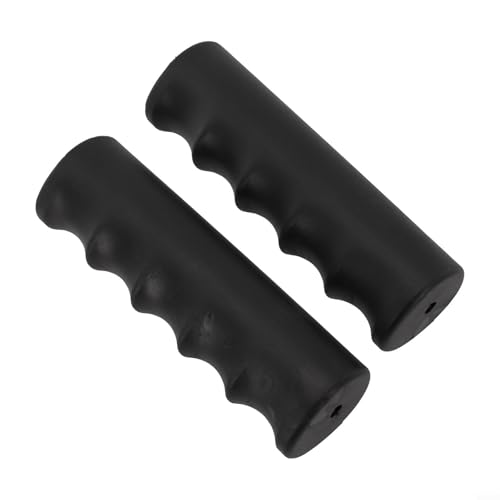 Bulevisiter Gummigriffe für 22–30 mm runde Rohre, schwarze Ersatzgriffe mit rutschfestem Rillen-Design, wetterfest, stoßdämpfend (118 x 22 mm), 2 Stück von Bulevisiter