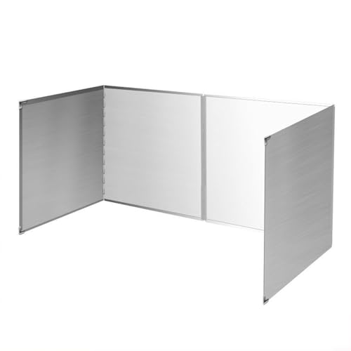Bulevisiter Küchenspritzschutz, Edelstahl, verstellbarer Fettschutz, faltbarer Spritzschutz für Gasherd (29 x 40 4 Scheiben) von Bulevisiter