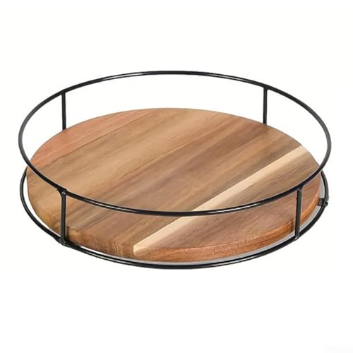 Bulevisiter Lazy Susan Drehbarer Tisch-Organizer, 23 cm Durchmesser, rund, Gewürzregal für Küche, Gewürzaufbewahrung und Schreibtisch-Organisation von Bulevisiter