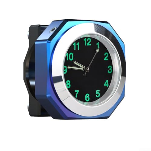 Bulevisiter Motorrad Lenkerhalterung Uhr Aluminiumlegierung Digitaluhr Wasserdicht IPX7 Leuchtanzeige Timer mit Montageset 3,3 cm Durchmesser (blau) von Bulevisiter