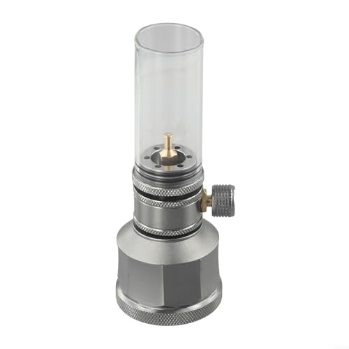 Bulevisiter Outdoor Gaslicht Camping Laterne Set mit leerem Tank und Verlängerungsstange – tragbares Isobutan-Licht für Wanderabenteuer mit einstellbarer Helligkeit (Gaslaterne mit Tank) von Bulevisiter