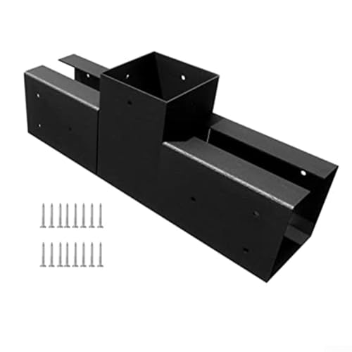 Bulevisiter Outdoor Structure Hardware Heavy Duty Steel Pergola Brackets 3 Way Corner Connector Flat Angle Support Frame Patio Shade Structure Parts for Garden (1pc) von Bulevisiter