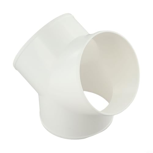 Bulevisiter PVC-Y-förmiger Kanalverteiler für Abluftventilatoren und Dunstabzugshauben-Belüftungssysteme, kompatibel mit massivem Kunststoff und flexiblen Leitungen, Weiß, erhältlich (150 mm) von Bulevisiter