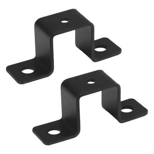 Bulevisiter Quadratische Rohrschelle aus Karbonstahl, U-förmige Verbindungshalterung, 2/4 Stück Zaun-Wandbefestigung, für Wasserrohre, Balkongeländer, Treppengeländer (2 Stück 2,5 cm) von Bulevisiter