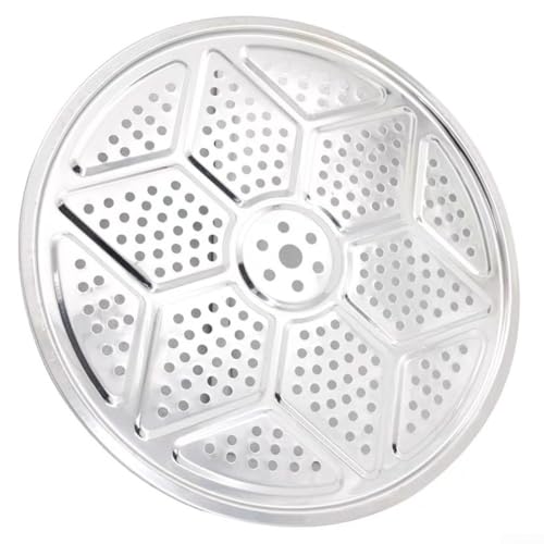 Bulevisiter Runde Dampfgarerschale, 304 Edelstahl, 15–39 cm Durchmesser, mit gleichmäßigen Heizlöchern, kompatibel mit verschiedenen Schnellkochtöpfen und Pfannen (15,5 cm) von Bulevisiter