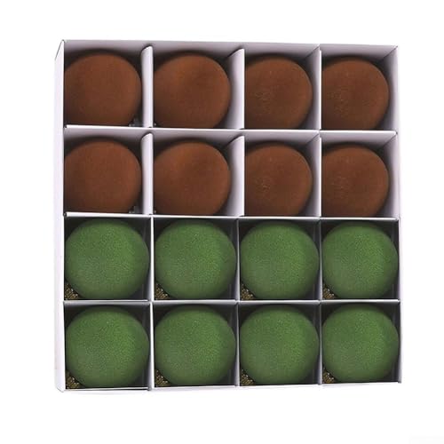 Bulevisiter Samt-Weihnachtskugel-Ornamente, 6,1 cm, 16-teiliges Set für Weihnachtsbaumdekoration in mehreren Farben mit einfach hängendem Metalldraht (Stil 4) von Bulevisiter