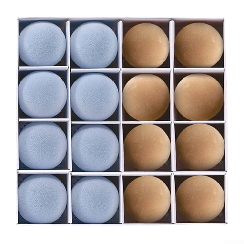 Bulevisiter Samt-Weihnachtskugel-Ornamente, 6,1 cm, 16-teiliges Set für Weihnachtsbaumdekoration in mehreren Farben mit einfach hängendem Metalldraht (Style7) von Bulevisiter