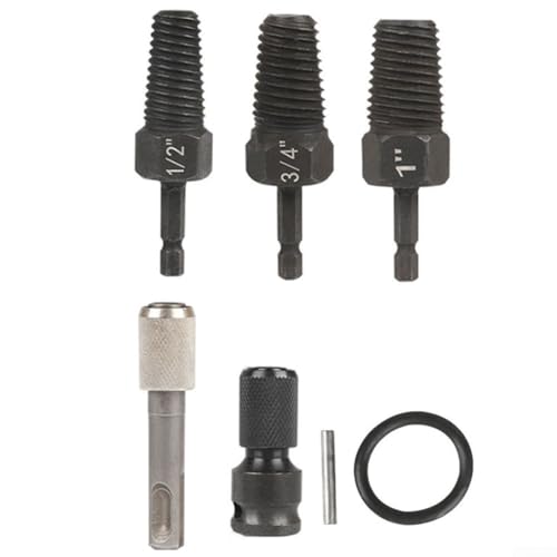 Bulevisiter Schraubenausdreher-Set, gebrochene Bolzenentferner, Werkzeug für 1/2 3/4 1 Zoll Wasserrohre, Sanitär, elektrische Bohrmaschine, kompatibles Metall, schwarzes Finish Bulevisiter Schraubenausdreher-Set, gebrochene Bolzenentferner, Werkzeug für 1/2 3/4 1 Zoll Wasserrohre, Sanitär, elektrische Bohrmaschine, kompatibles Metall, schwarzes Finish von Bulevisiter