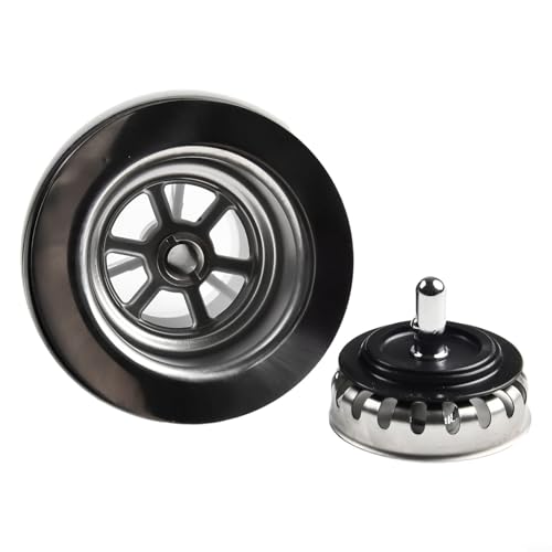 Bulevisiter Spülbecken-Mini-Korb-Sieb, Ablauf-Set mit 60 mm Edelstahlkorb und 85 mm Flansch, Küchenablauffänger für Standard-Spülen von Bulevisiter