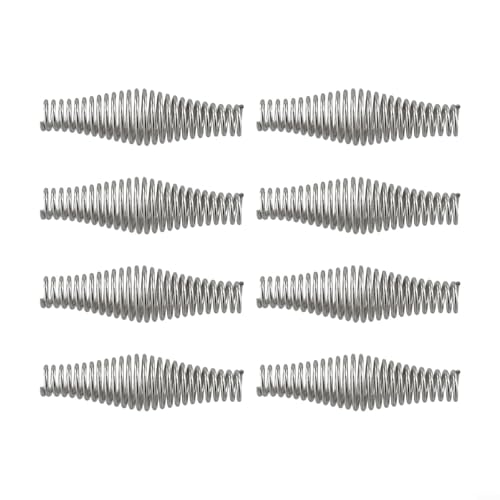Bulevisiter Stahl-Zink-Federgriff-Set für Grill, Holzofen, Ofen und Kamin, verchromter Federstahl-Ersatz-Türgriff (8 Stück) von Bulevisiter