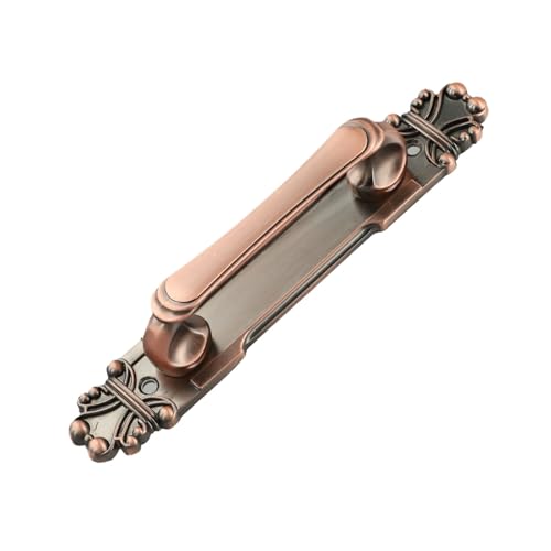 Bulevisiter Türgriff für Möbel, Schränke, Schubladen, Kleiderschränke, 165 mm, europäische Antik-Optik, freiliegende Aluminiumlegierung, Kaffeebraun 215 mm von Bulevisiter