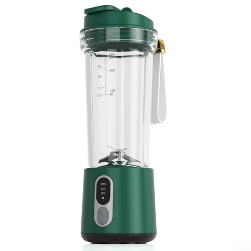 Bulevisiter Vielseitiger Küchenmixer mit automatischer Reinigungsfunktion, benutzerfreundliche Oberfläche für Smoothies, Pürees, Hacken (5 bis 5 A, Marinegrün) von Bulevisiter