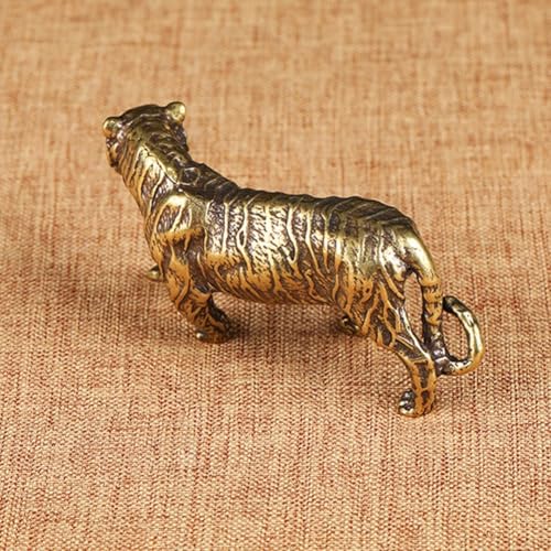 Bulevisiter Vintage-Tiger-Figur aus Messing, handgefertigt, massives Kupfer, Miniatur-Ornament mit antikem Finish, glatte Kanten, kompaktes 65 x 40 mm Design für Zuhause Bulevisiter Vintage-Tiger-Figur aus Messing, handgefertigt, massives Kupfer, Miniatur-Ornament mit antikem Finish, glatte Kanten, kompaktes 65 x 40 mm Design für Zuhause von Bulevisiter