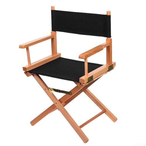 Directors Chair Ersatz-Segeltuch-Sitzbezug für Outdoor-Garten-Terrassenmöbel, Klapp-Liegestuhl-Rückenlehnen-Set, rot, orange, schwarz, weiß (schwarz) von Bulevisiter