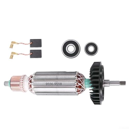Ersatz-Ankerrotor 220 V 240 V für Elektrowerkzeuge Modelle für 9557HN 9557NB 9558HN 9558NB 9556N Kohlebürsten und Lager Ersatz-Ankerrotor 220 V 240 V für Elektrowerkzeuge Modelle für 9557HN 9557NB 9558HN 9558NB 9556N Kohlebürsten und Lager von Bulevisiter