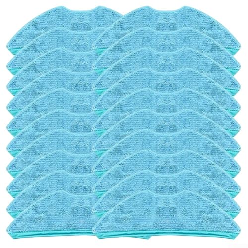 Ersatz-Mopp-Pads für MEDION X50 SW MD 2004 Roboter-Staubsauger, Mikrofaser-Reinigungstuch-Set, Bodenwischer-Zubehör (20 Stück) von Bulevisiter