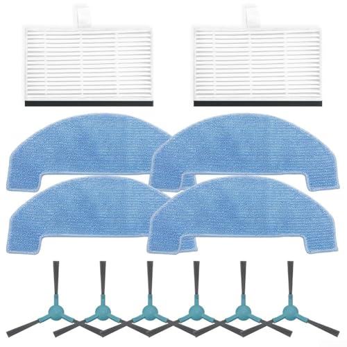 Ersatz-Reinigungsset für Ultenic D10 Staubsauger-Seitenbürsten und Wischmopp-Pads (A) von Bulevisiter