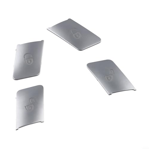 Für Mercedes Für Benz C E Klasse Autotürschloss Für Entriegelungsschalter Tastenabdeckung Kompatibel mit W204 2007 2014 und W212 2010 2015 4-Türer Modelle (Silber) von Bulevisiter