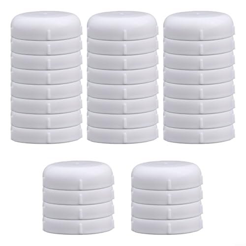 Füße für Terrassentische und Stühle, Möbelfüße, 32 Stück, Kunststofffüße für schmiedeeiserne Terrassenmöbelbeine mit Wasserablauf für lange Lebensdauer (weiß) von Bulevisiter