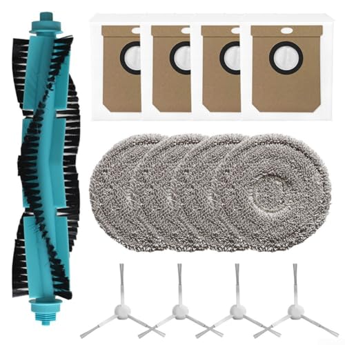Hauptseitenbürste Wischmopp Tuch Staubbeutel Kit Ersatzteile Set kompatibel mit Conga 15090 16090 AI SpinArm Home&Wash Staubsauger von Bulevisiter