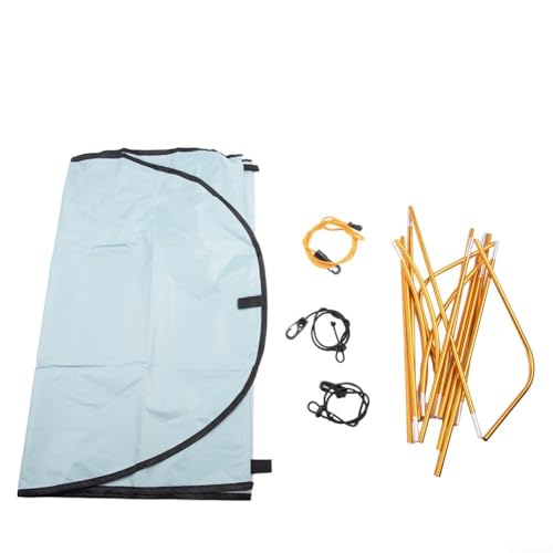 Kajak-, Kanu-, Markisen-Überdachung, 125 x 110 cm, wasserdichtes Ripstop-Oxford-Gewebe mit Aluminiumstangen für Solo-Outdoor-Paddeln und Angeln, Sonnenschutz (5) von Bulevisiter