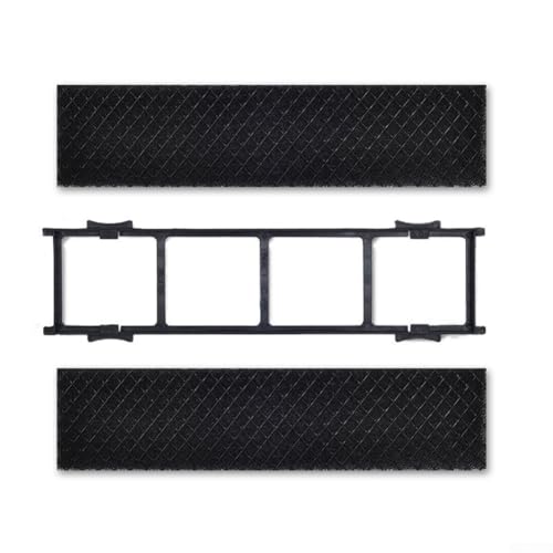 Klimaanlagen-Filterhalterung für AC-Geräte, 22 x 5,5 cm, Kunststoffrahmen mit 21 x 5 cm Baumwoll-Filter-Pads, schwarz, staubabweisend (Halterung) von Bulevisiter