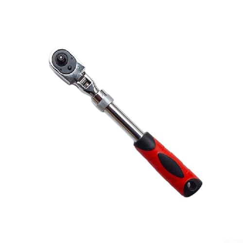 Professioneller Ratschenschlüssel, 72 Zähne, ausziehbar, Chrom-Vanadium-Stahl, Schnellspann-Steckschlüssel für Autoreparatur, Mechaniker, Garagen-Werkzeug (6,35 mm) von Bulevisiter