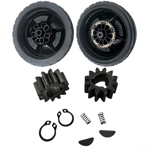 Rasenmäher-Räder, 20,3 cm (8 Zoll), Getriebe-Set, Ersatzteile, kompatibel mit 44710-VR8-N00ZA 42710-VR8-N00ZA HRN216 Modellen vorne hinten Rad-Set (2 Vorderräder) von Bulevisiter