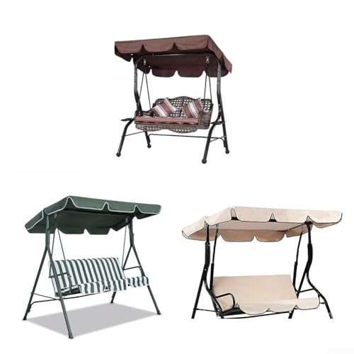 Robuste Abdeckung für Schaukelstühle, wetterfest, Markise für Gartenschaukeln (Beige) von Bulevisiter