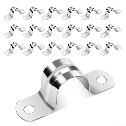 Robuste Rohrschellen aus 304 Edelstahl zur sicheren Befestigung von Rohren und Kabeln (25 mm, 20 Stück) von Bulevisiter