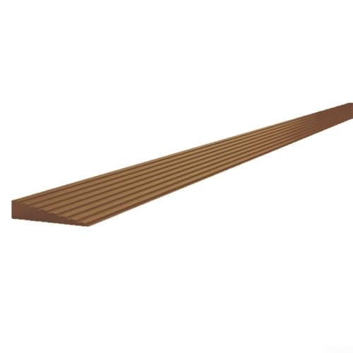 Rutschfeste Schwellenrampe Garagentor Dichtungsleiste Bodenebene Übergang Heavy Duty 3 m Rampe Rollstuhl und Roller Zugang für Garage und Türen (Shallow Brown) von Bulevisiter